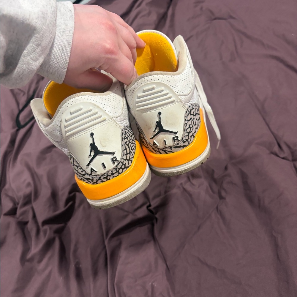 Jordan White and Orange Sneakers